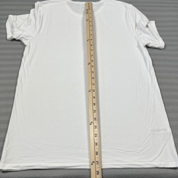 Skims Shirt Womens Medium White Crew Neck Basic Modal Spandex Short Sleeve Tee - Picture 6 of 9